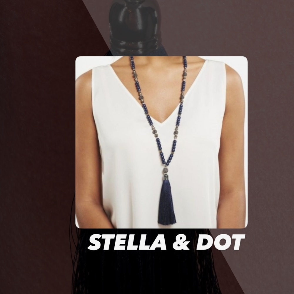 EUC Stella & Dot Trove Tassel Necklace